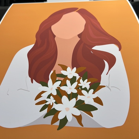 Wall Art Boho Woman Print Illustration Unframed - Picture 12 of 14